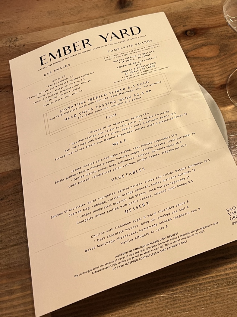 Menu Ember Yard - Tapas & Cocktail Bar-5