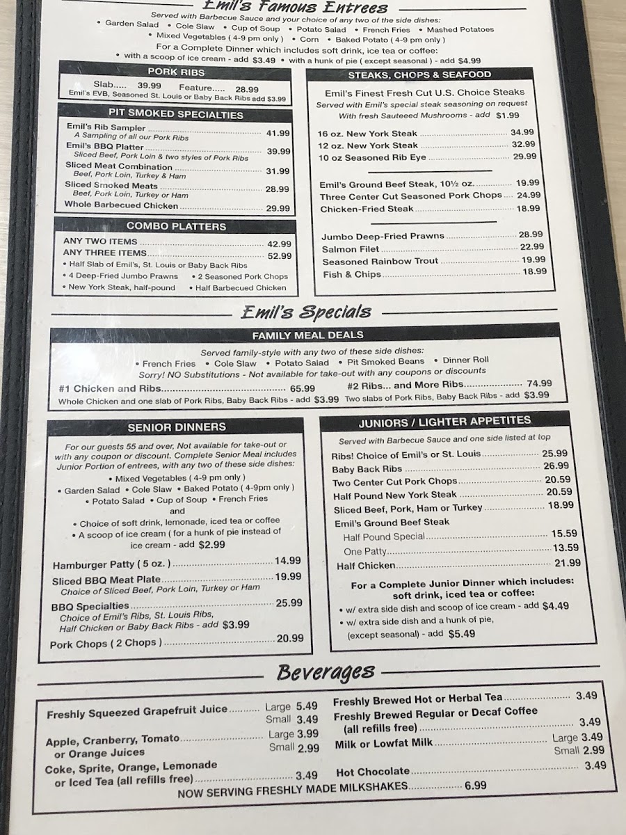 Menu Emil Villa's California Bbq-4