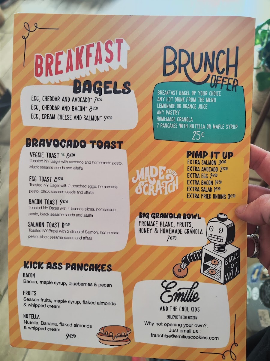 Menu Emilie And The Cool Kids La Rochelle-1