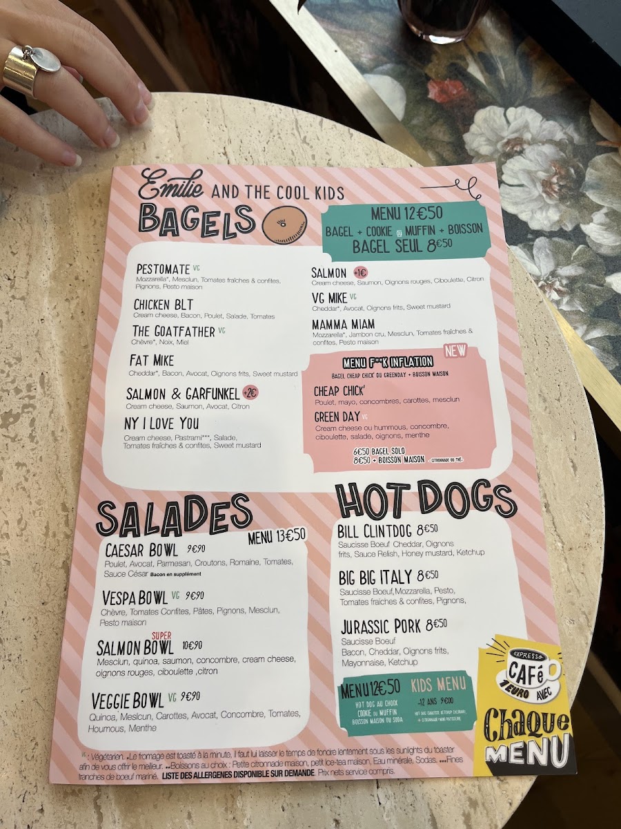Menu Emilie And The Cool Kids La Rochelle-3