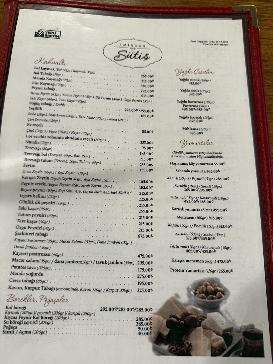 Menu Emirgan Sütiş-1