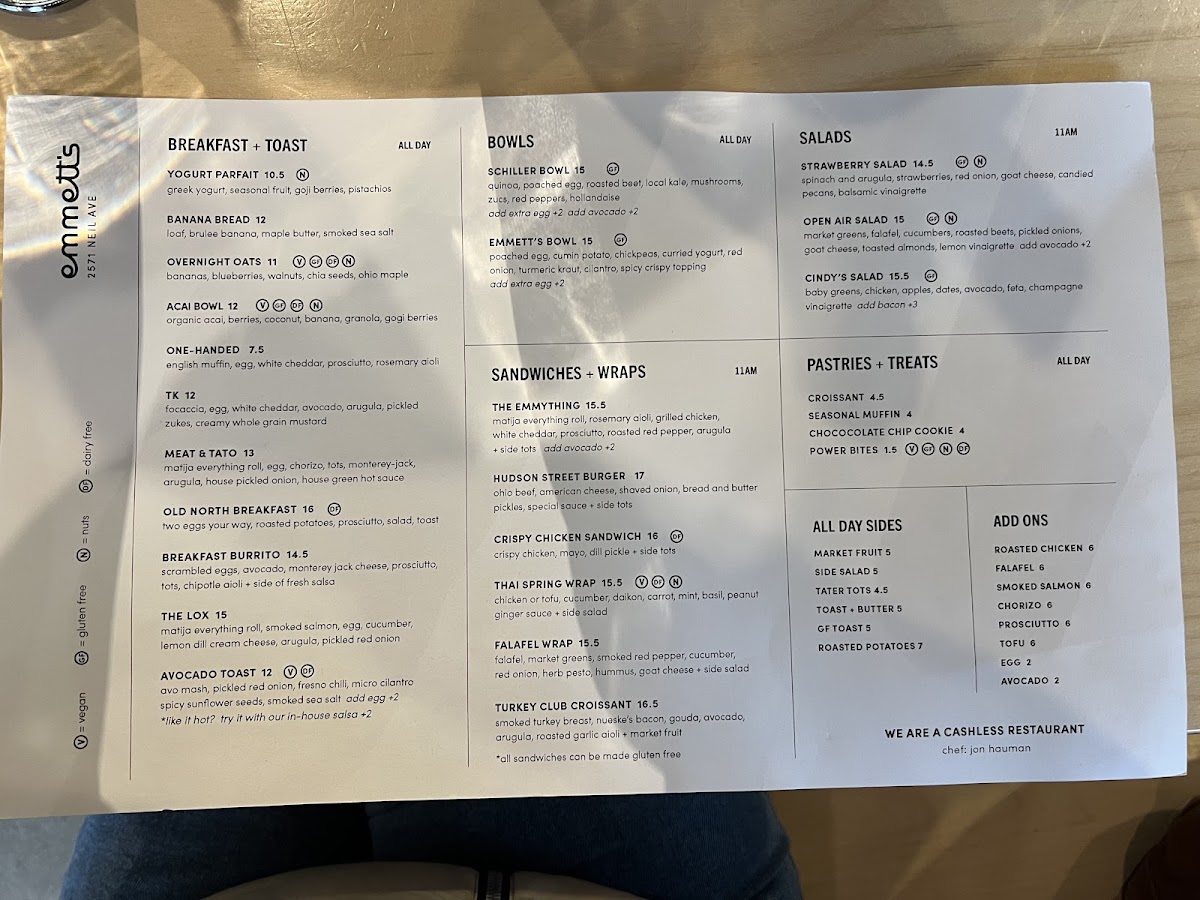 Menu Emmett's Cafe-5