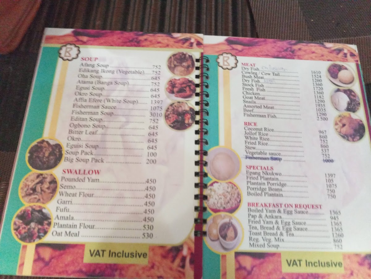 Menu Emmy Kitchen Restaurant & Bar (Calabar Kitchen)-1