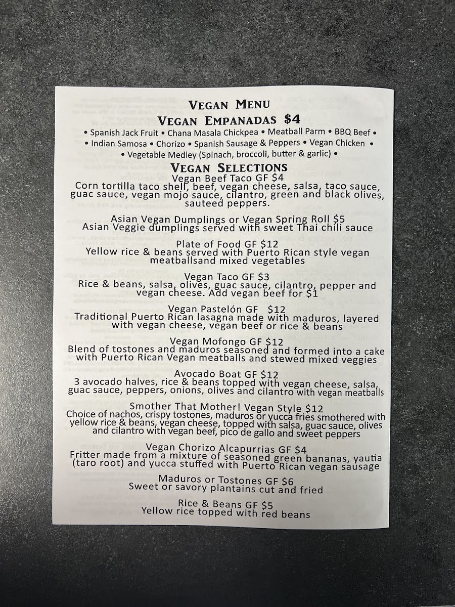 Menu Empanada Nirvana Montgomery Ny-9