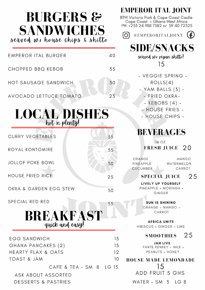Menu Emperor Ital Joint-8