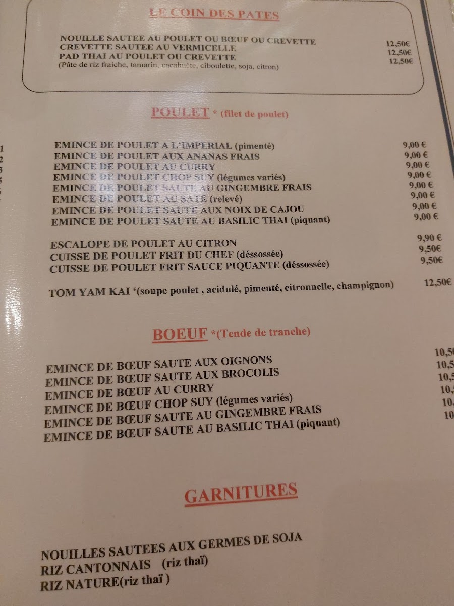 Menu Empire De Chine-1