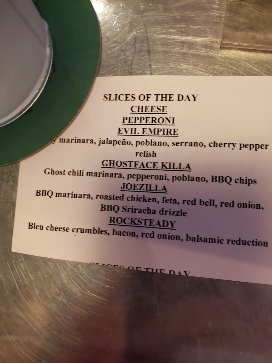 Menu Empire Slice House - Plaza-9