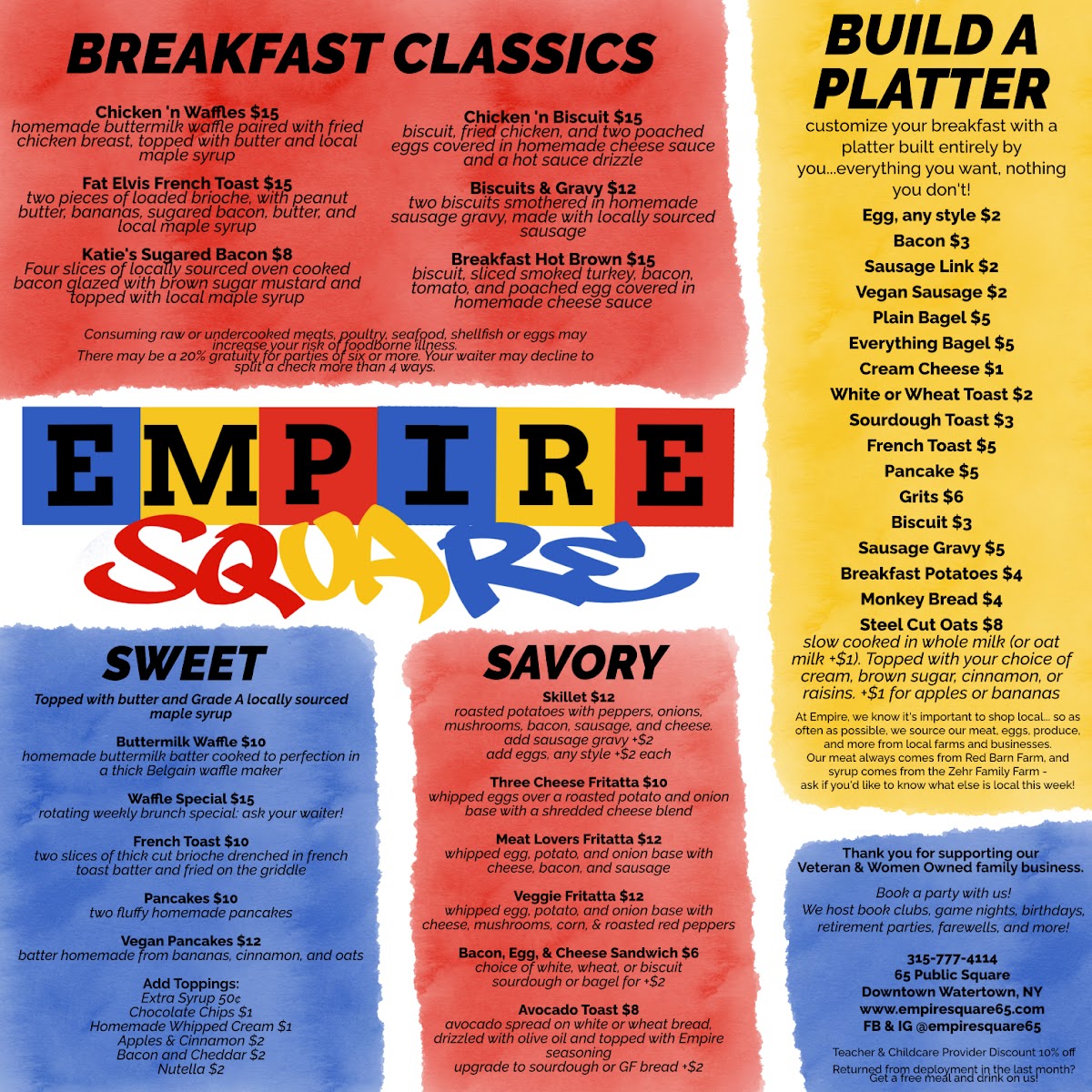 Menu Empire Square-1