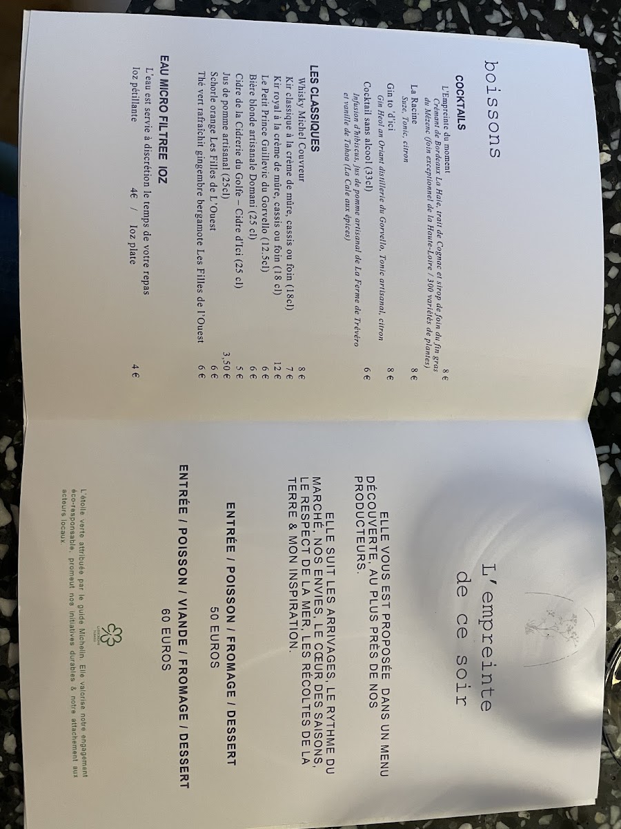 Menu Empreinte-2