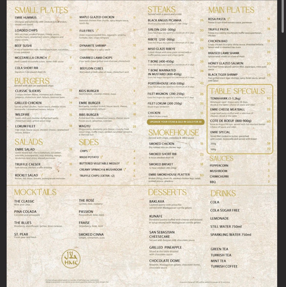 Menu Emre Smokehouse & Grill-1
