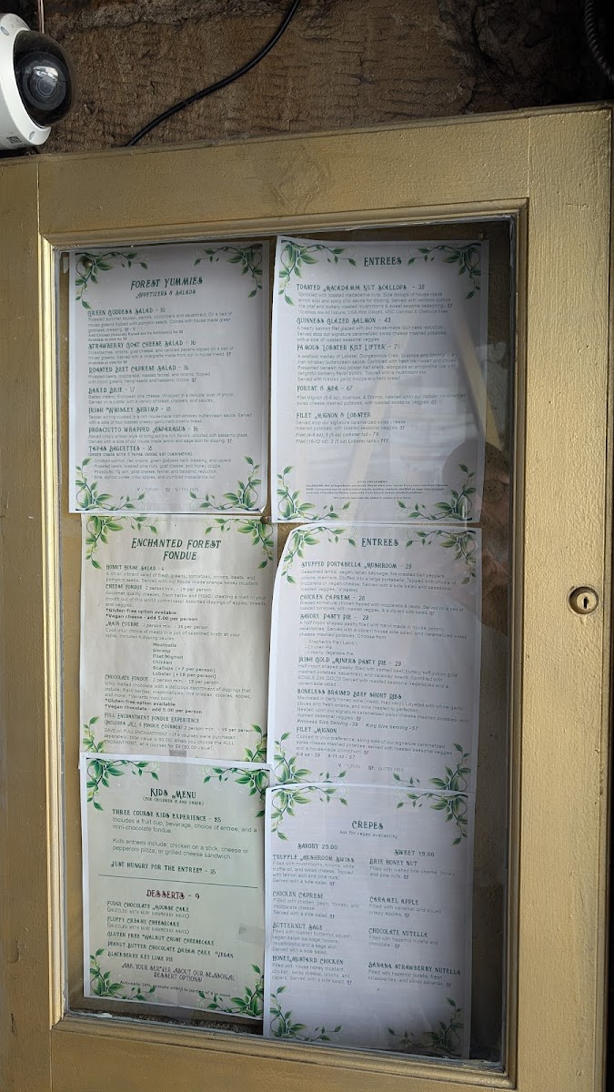 Menu Enchanted Forest Dining Experience-2