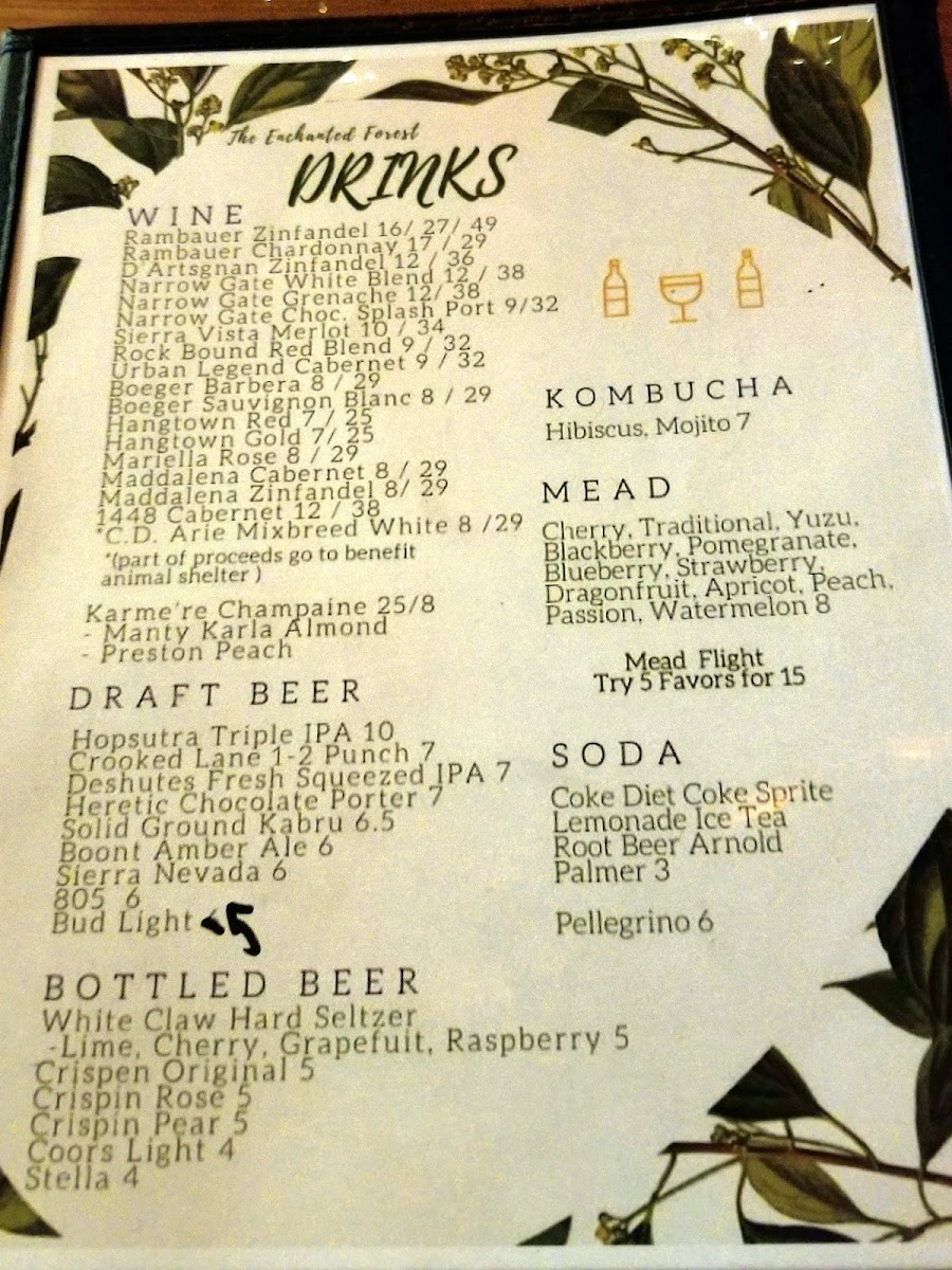 Menu Enchanted Forest Dining Experience-4