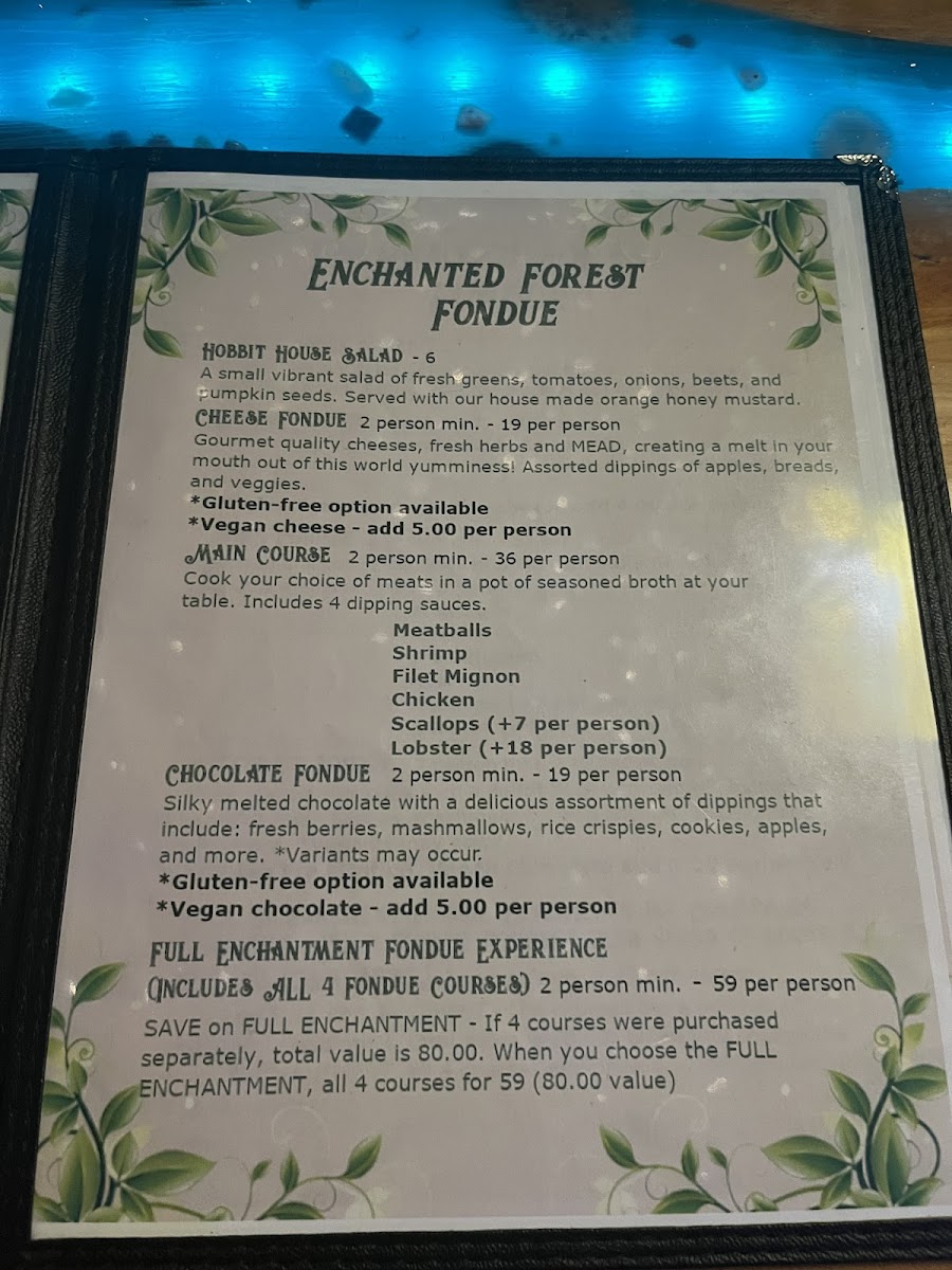 Menu Enchanted Forest Dining Experience-6