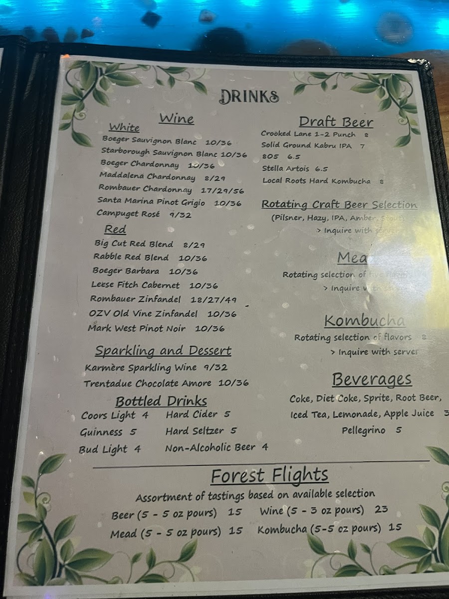 Menu Enchanted Forest Dining Experience-8