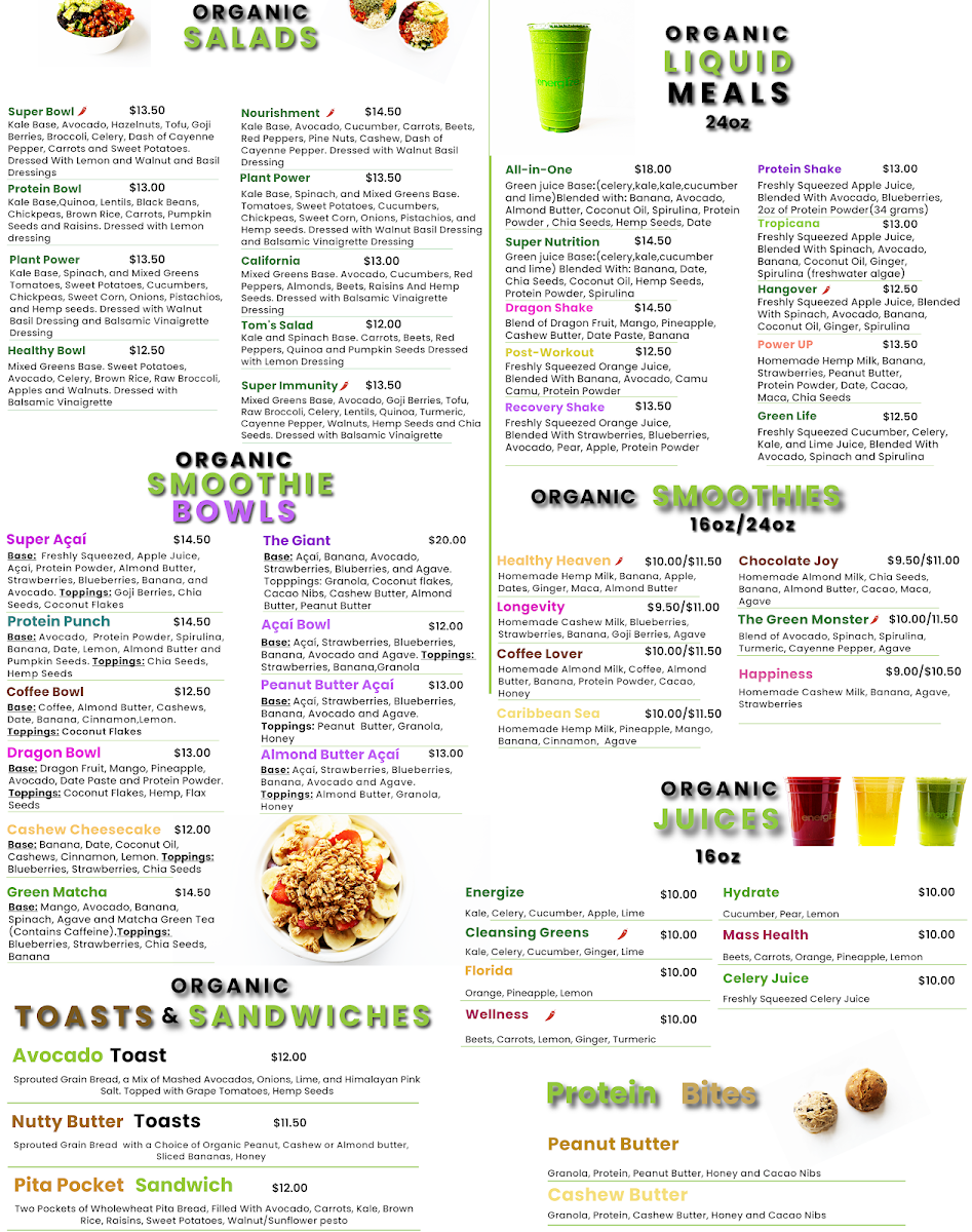 Menu Energize-1
