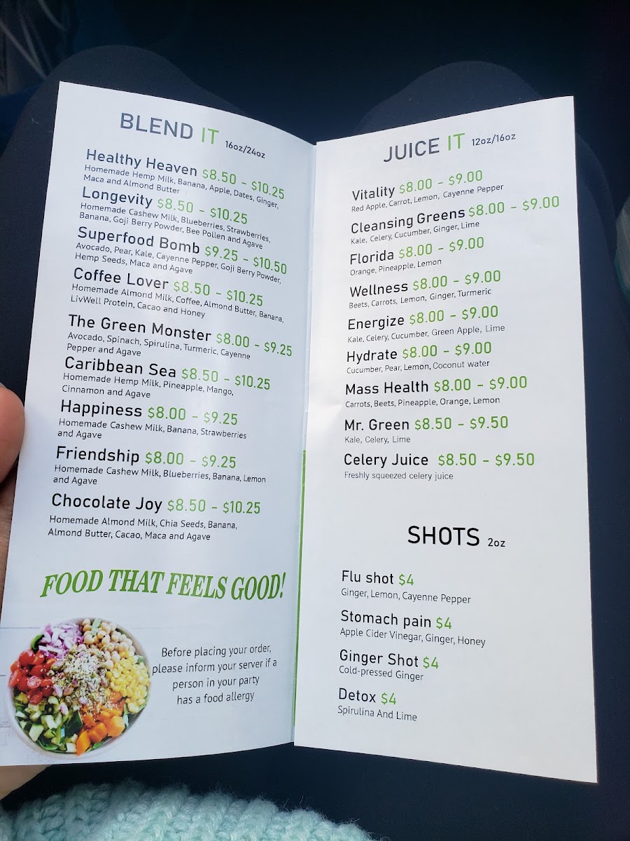Menu Energize-2