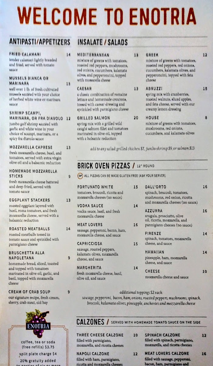 Menu Enotria Restaurant & Grill-2