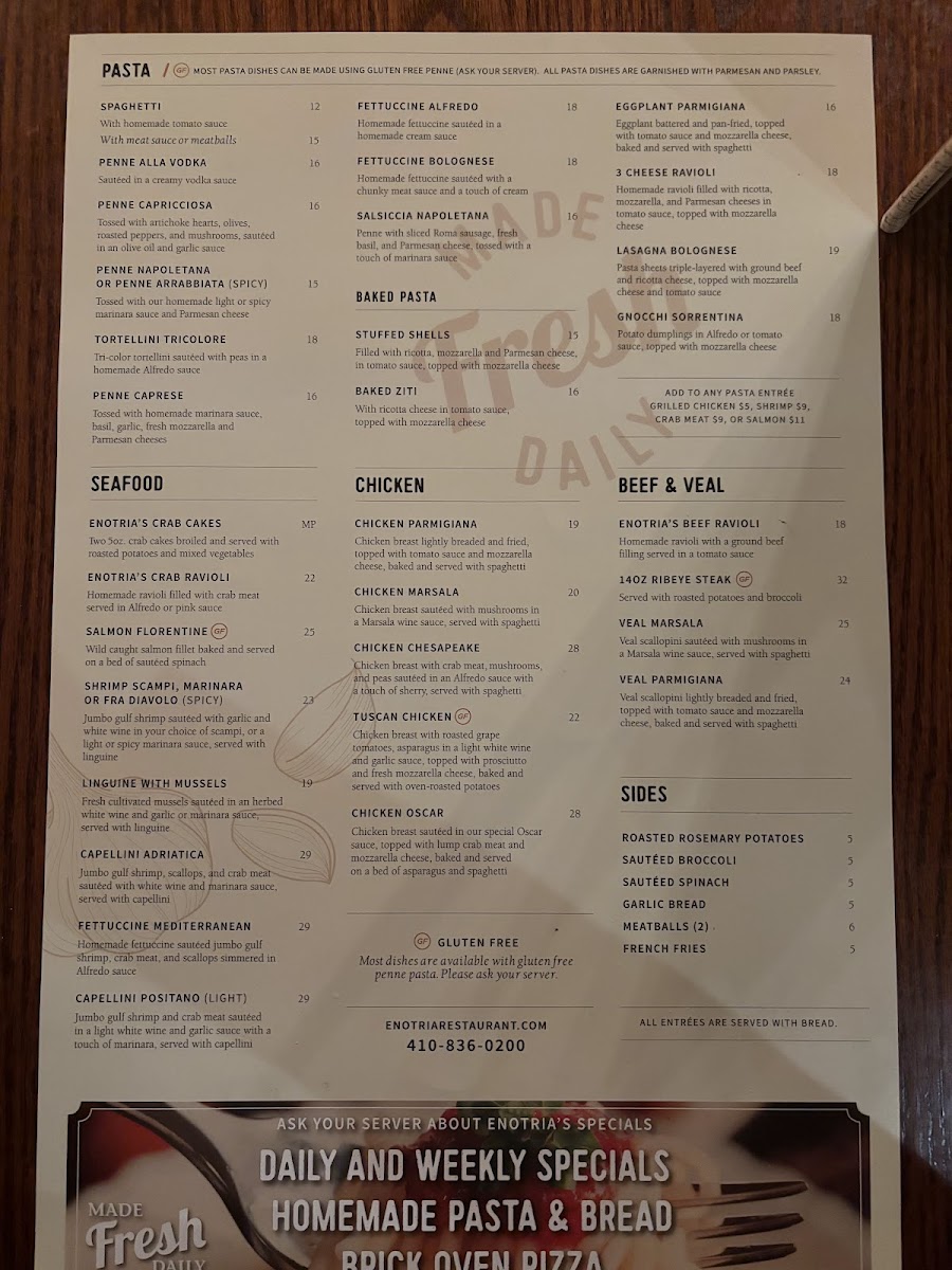 Menu Enotria Restaurant & Grill-4