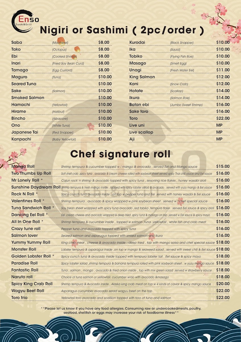 Menu Enso Sushi & Grill-6