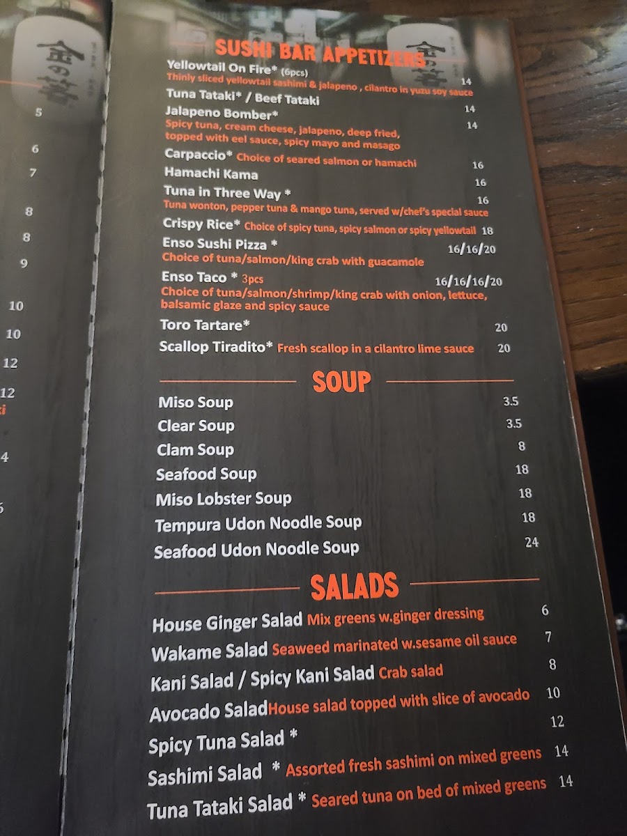 Menu Enso Sushi & Grill-9