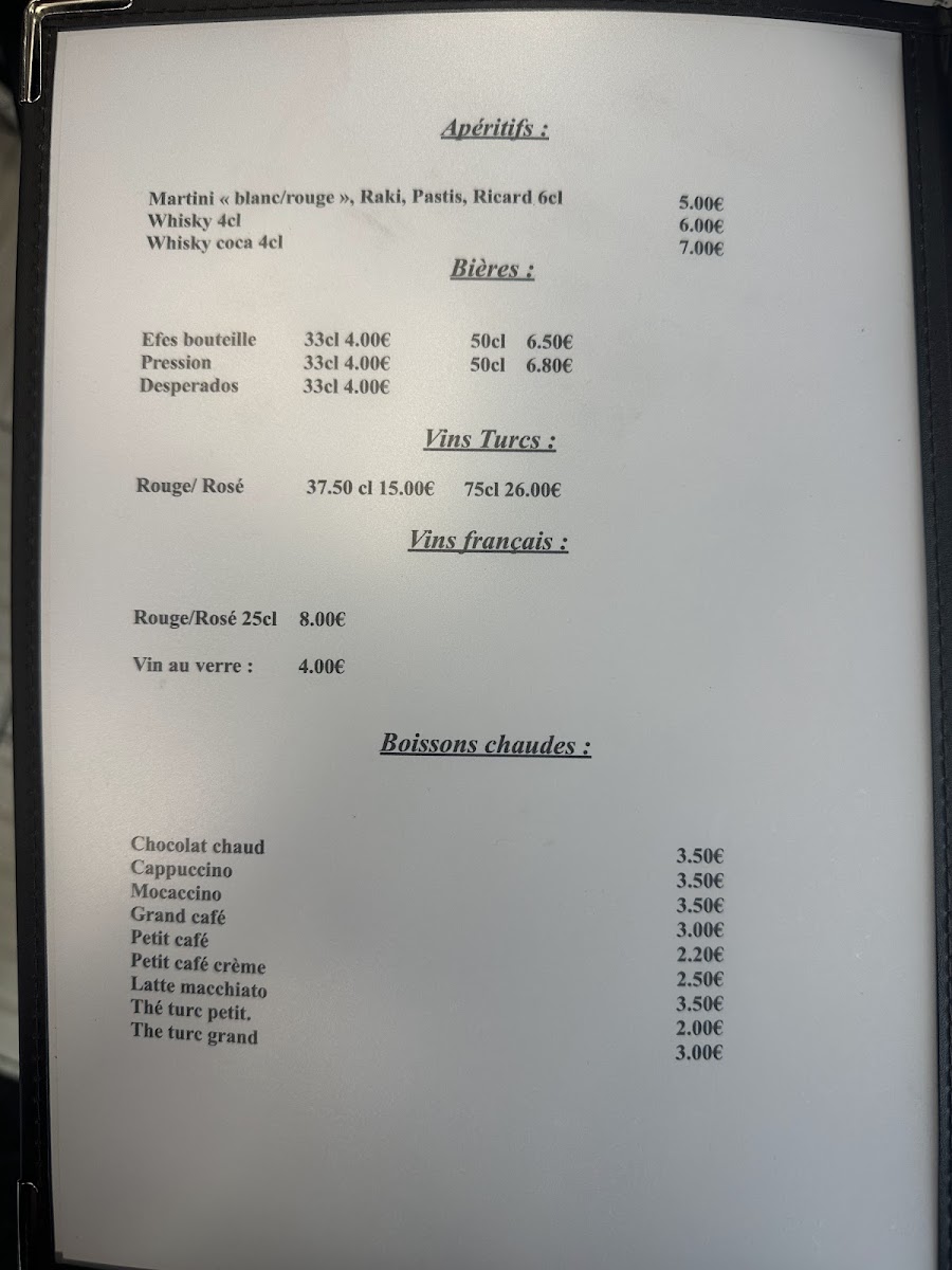 Menu Ephese-5