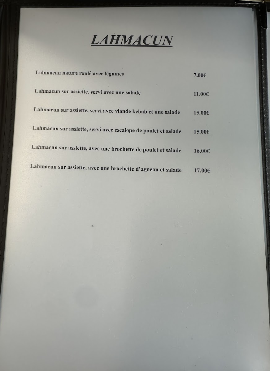 Menu Ephese-6