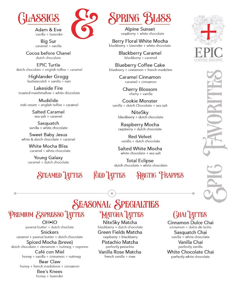 Menu Epic Coffee Shoppe-1