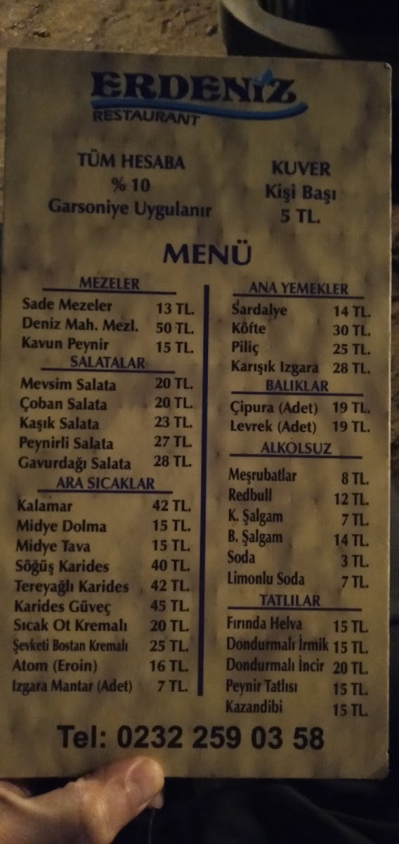 Menu Erdeniz Balık Restaurant-3