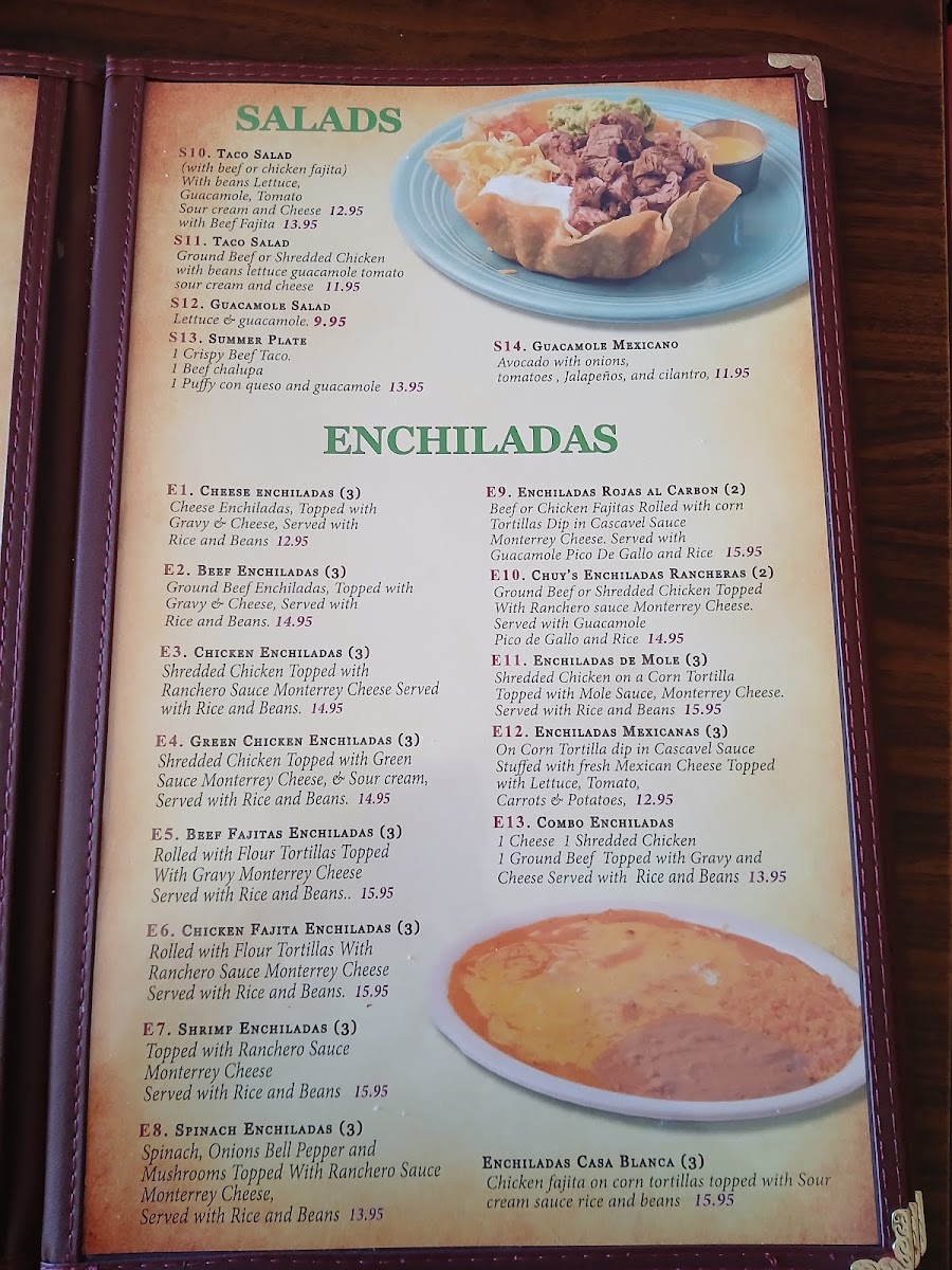 Menu Ernesto's Mexican Restaurant-1