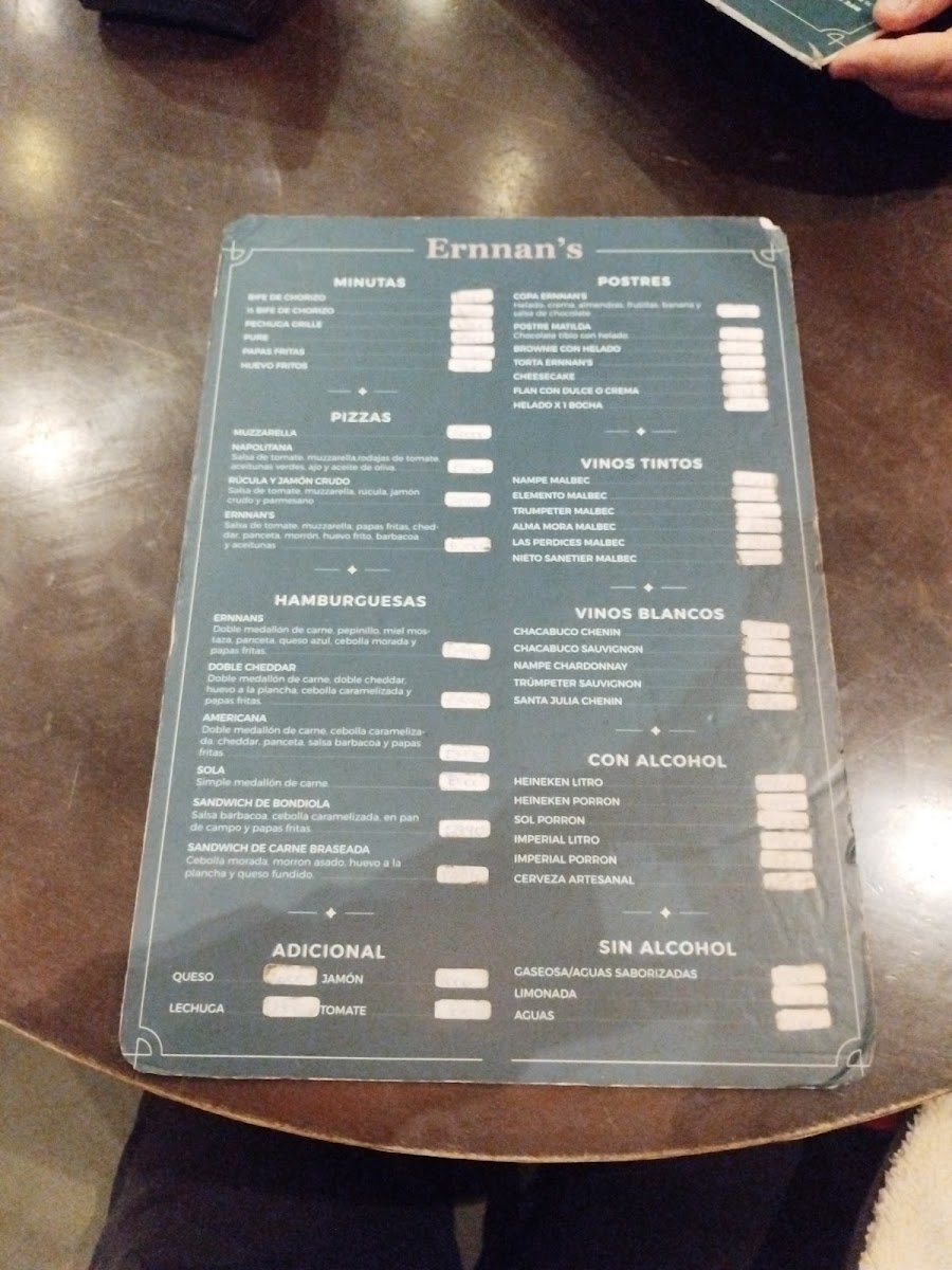 Menu Ernnan's-1