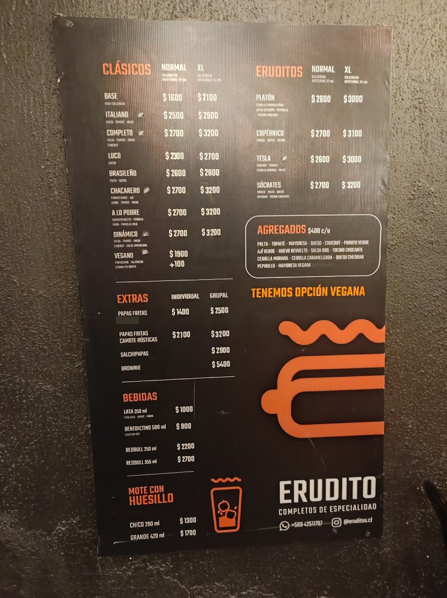 Menu Erudito