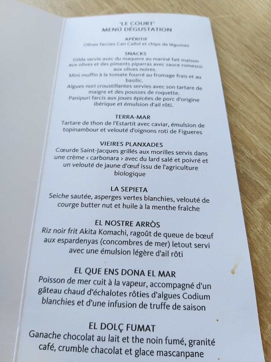 Menu Es Portal Hotel Gastronòmic - Es Portal Restaurant-3
