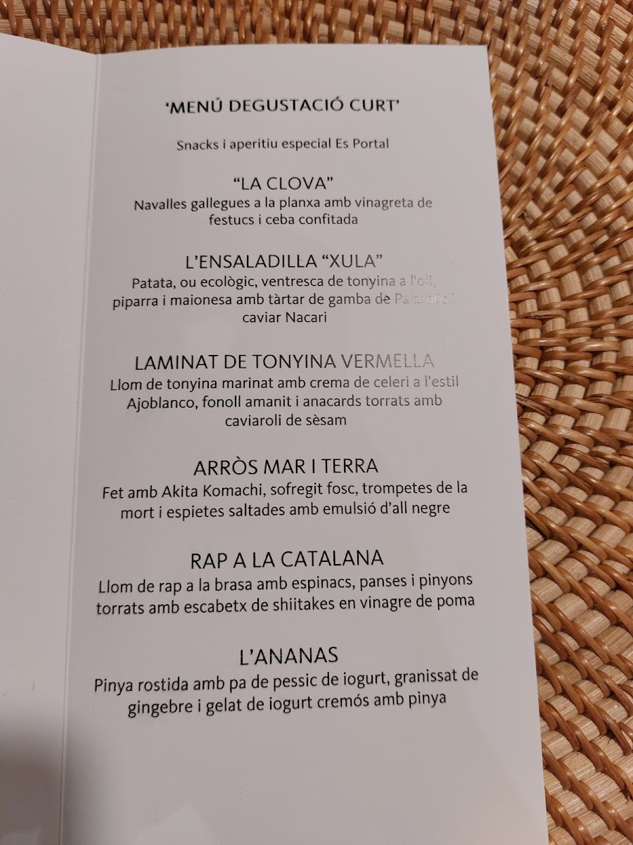 Menu Es Portal Hotel Gastronòmic - Es Portal Restaurant-8