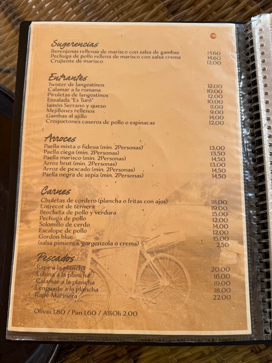 Menu Es Turó De Ses Alzines-1