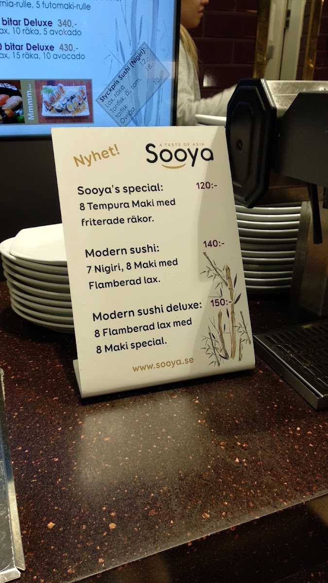 Menu Eskilstuna Sushi - Sooya - Thaimat Restaurang-1