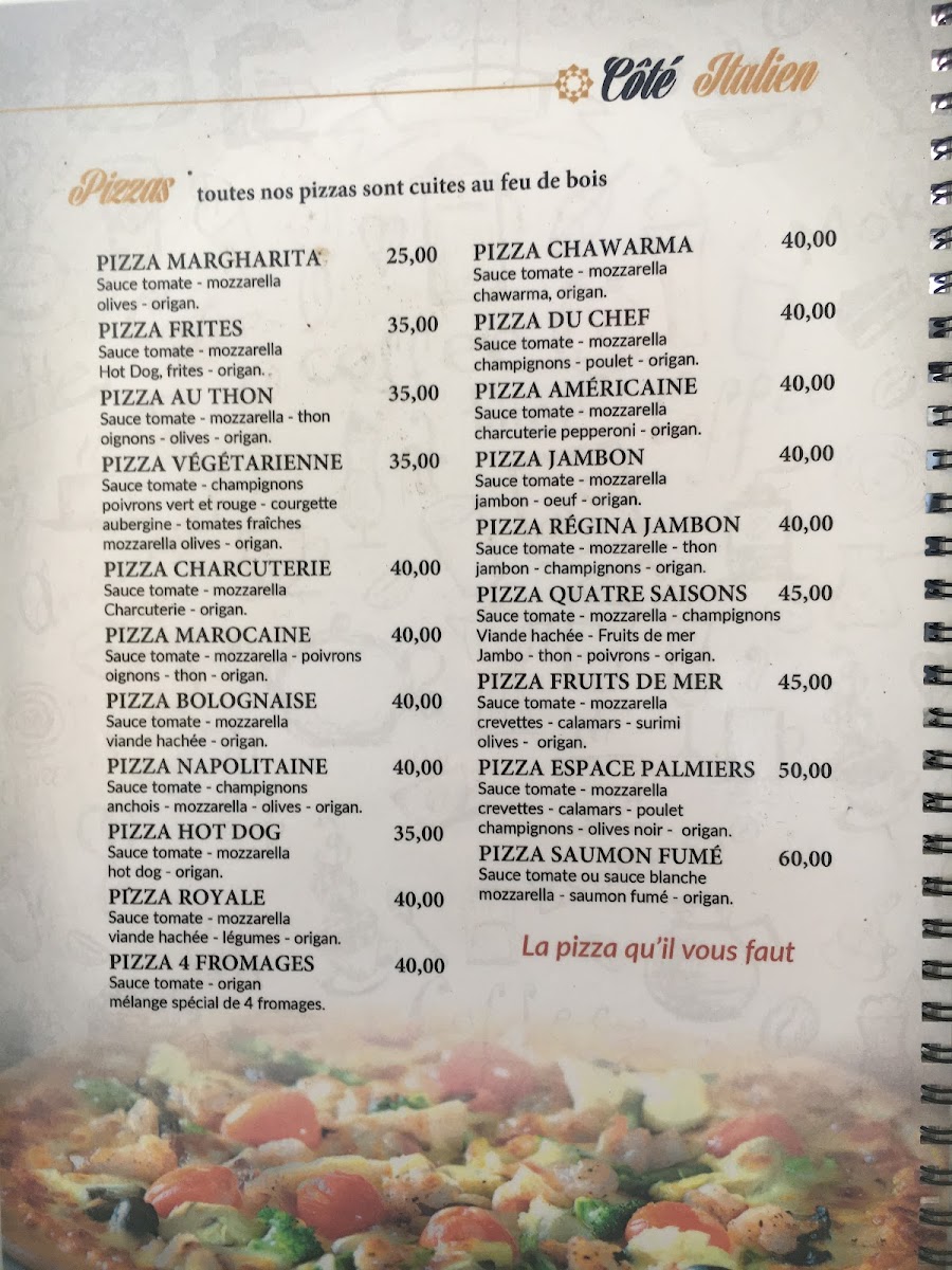Menu Espace Palmier - Cafe - Pizzeria - Glacier-3