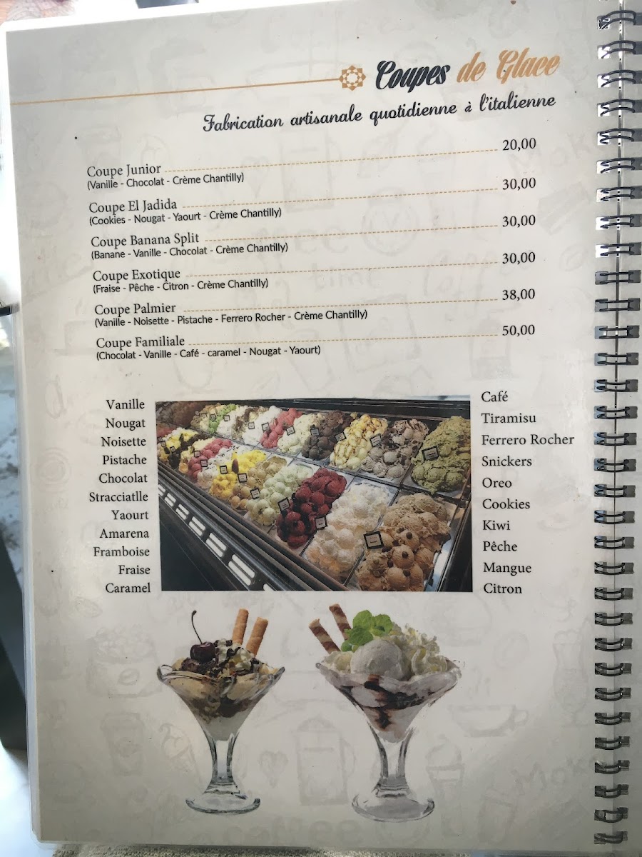 Menu Espace Palmier - Cafe - Pizzeria - Glacier-8