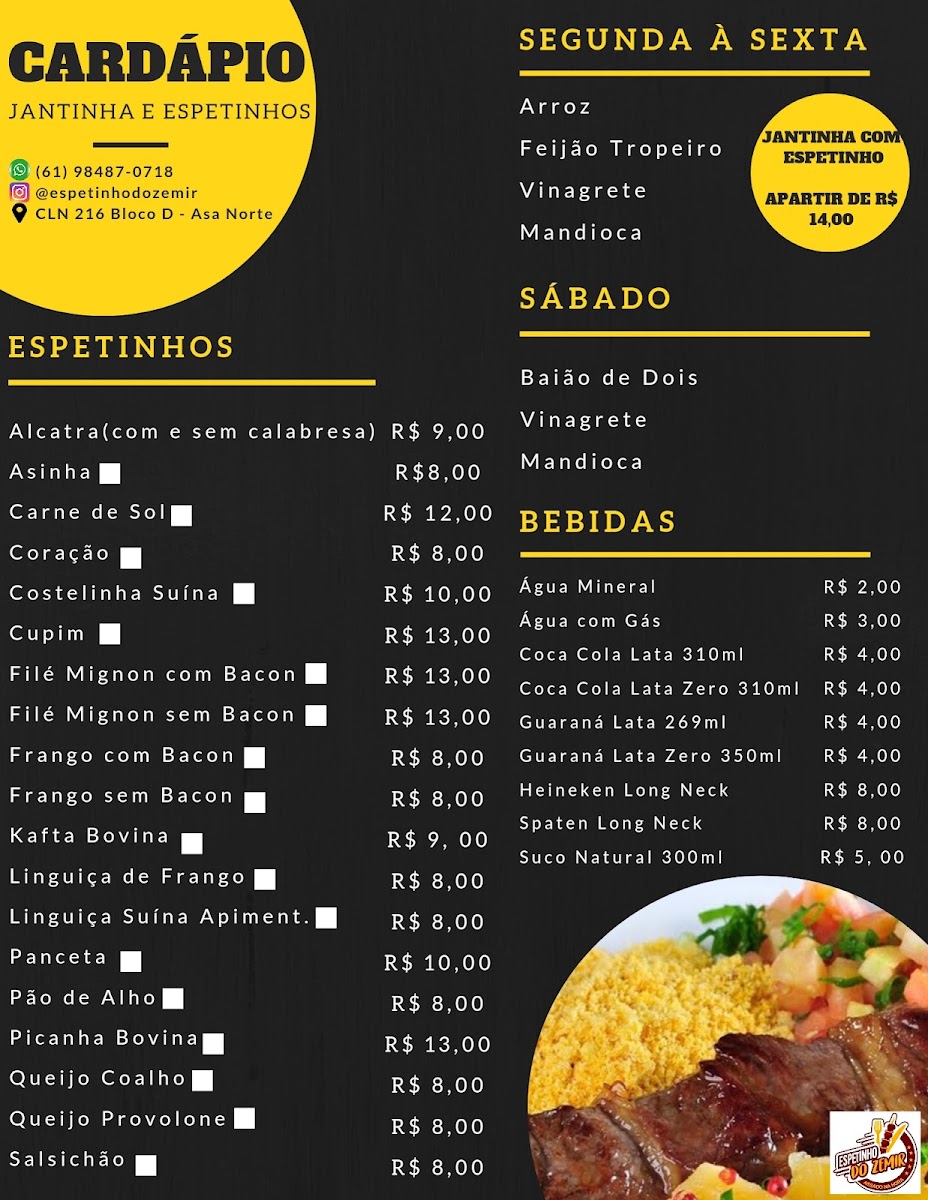Menu Espetinho Do Zemir-1