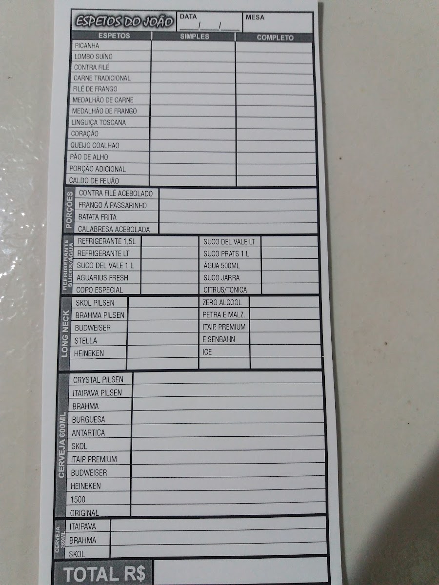 Menu Espetos Do João - Unidade Boa Esperança-4