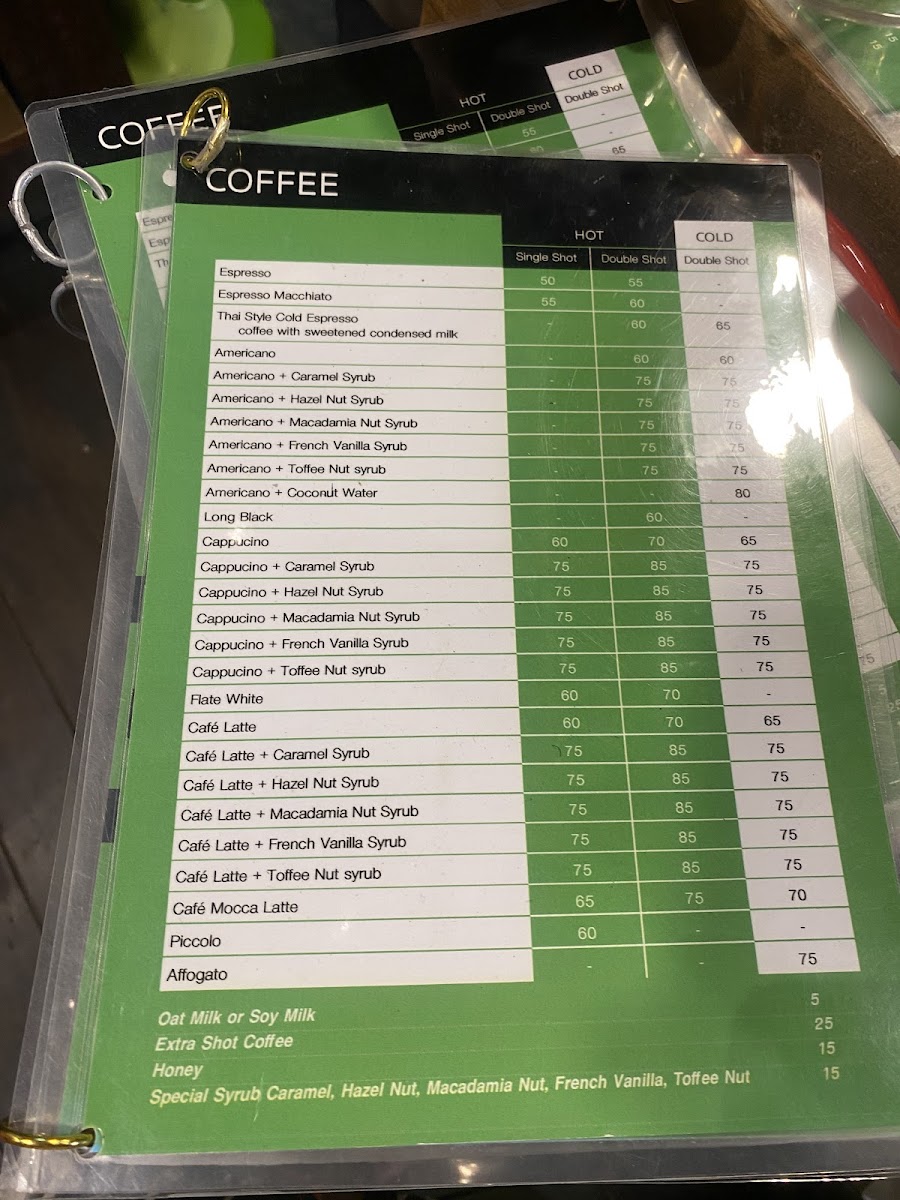 Menu Espresso Bar By Prathom 1-1