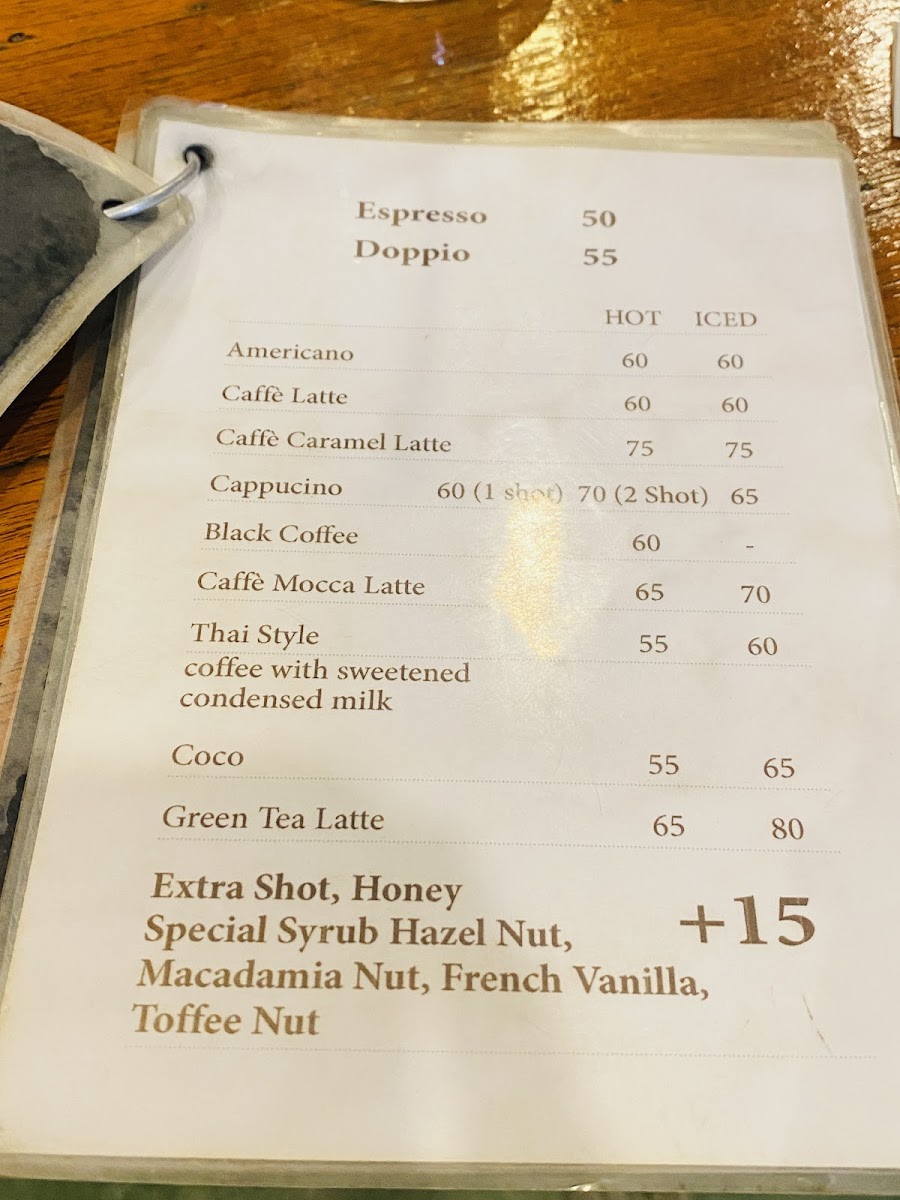 Menu Espresso Bar By Prathom 1-3