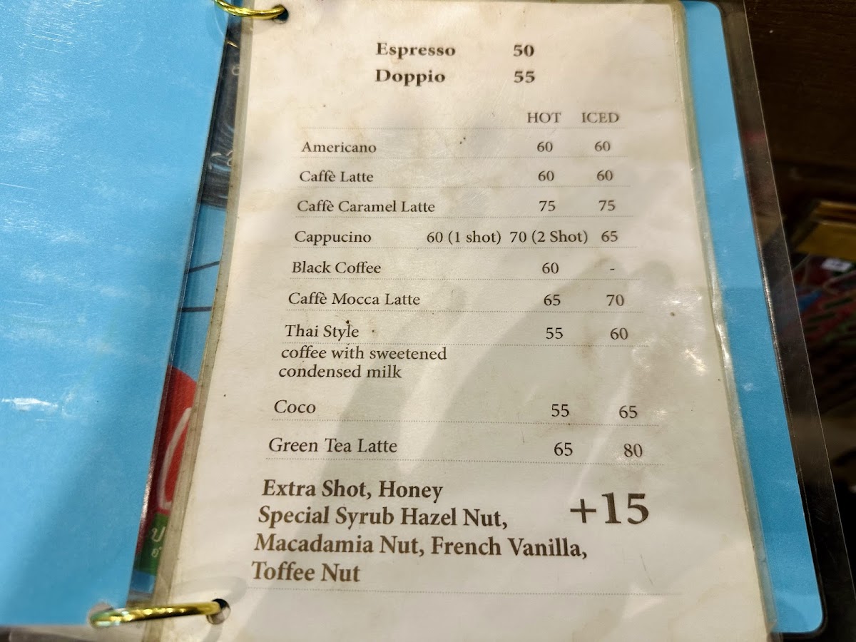 Menu Espresso Bar By Prathom 1-8