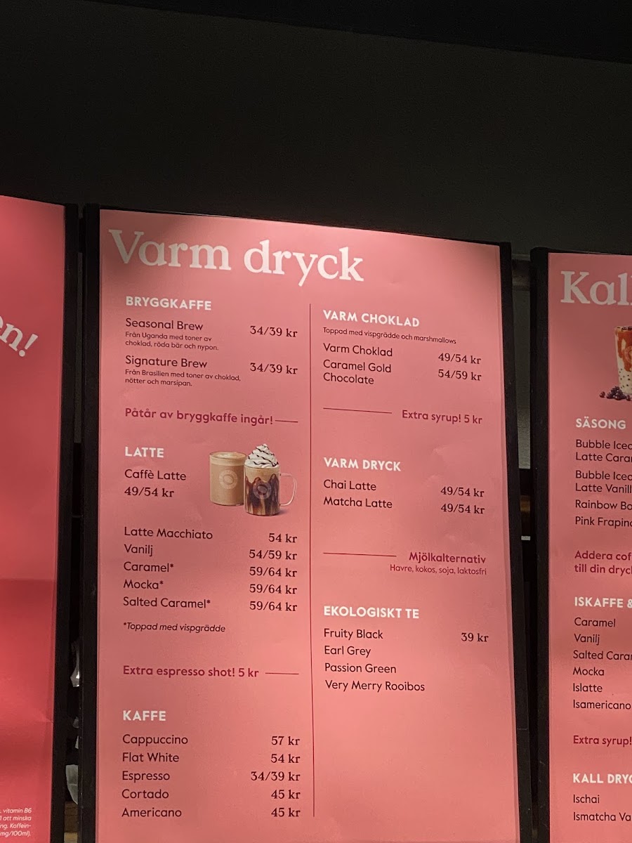 Menu Espresso House Övre Avenyn-2