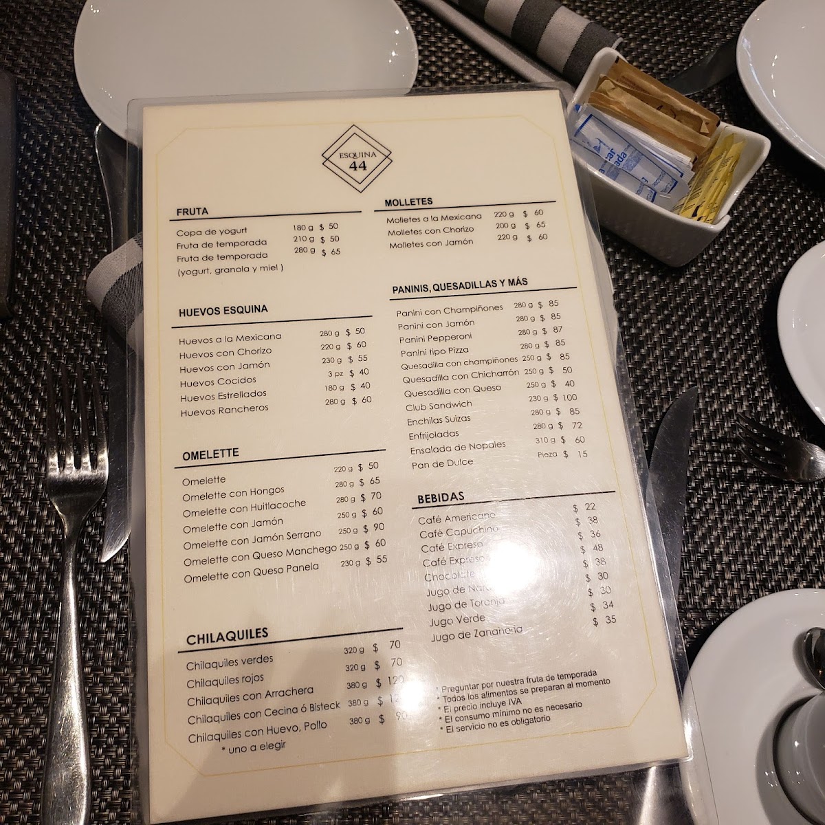 Menu Esquina 44-4