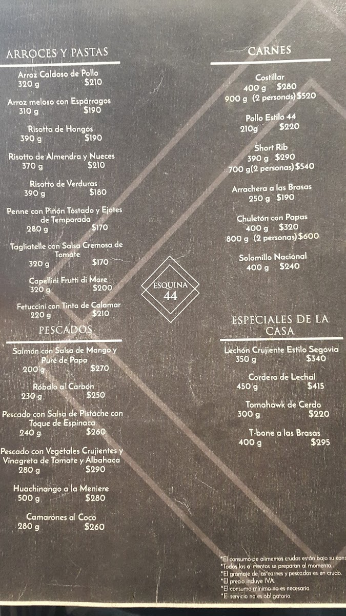 Menu Esquina 44-7