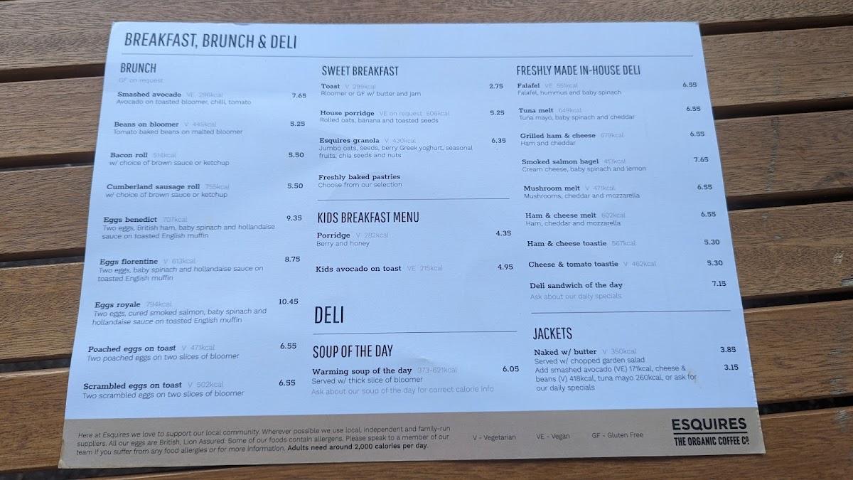Menu Esquires Coffee Hitchin-2