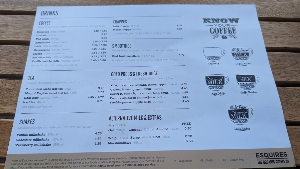 Menu Esquires Coffee Hitchin-3