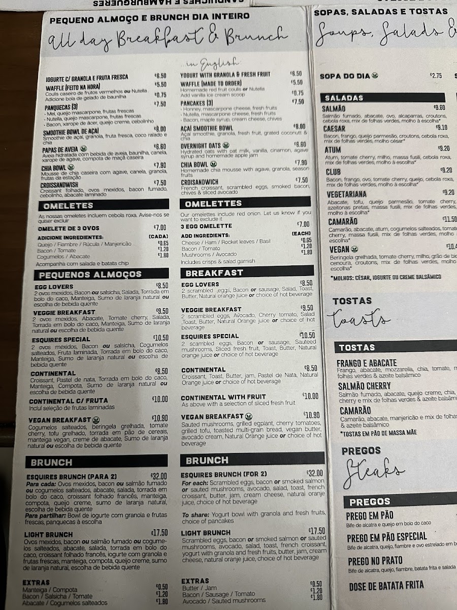Menu Esquires Coffee Porto-2