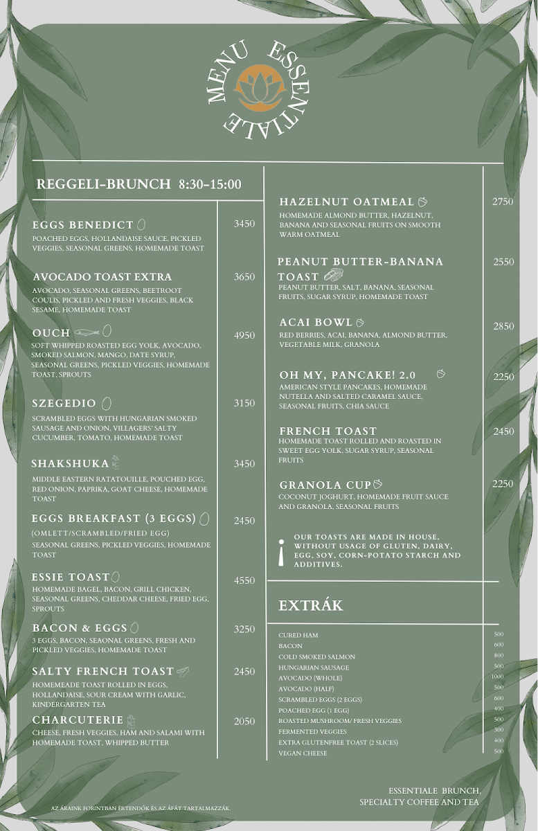 Menu Essentiale Brunch, Specialty Coffee And Tea-2
