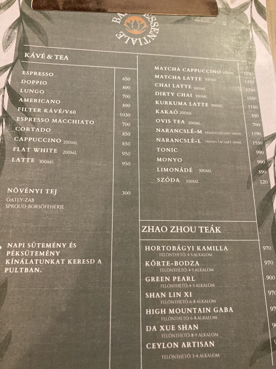 Menu Essentiale Brunch, Specialty Coffee And Tea-7